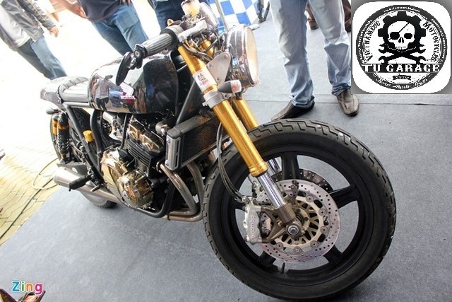Honda CB400 lên đời với phong cách cafe racer mạ vàng