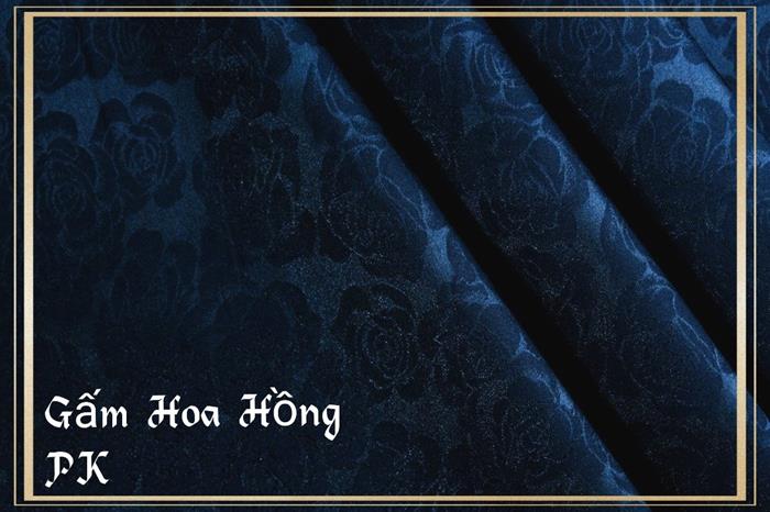Gấm lụa cao cấp họa tiết - Gấm Hoa Hồng 01